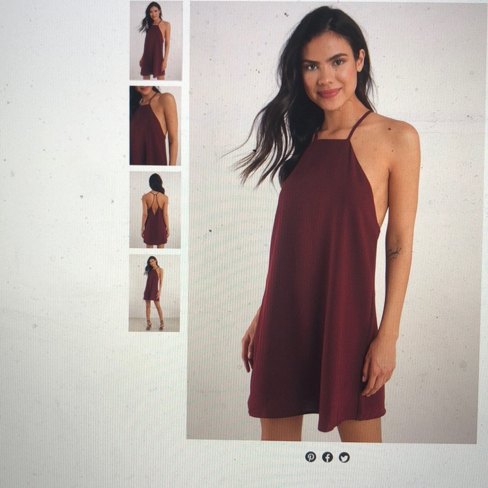 Maroon shift dress